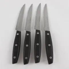 Set of 4 Hampton Forge Steak Knives, Mirage 4.5" Stainless Serrated Steak Knife 