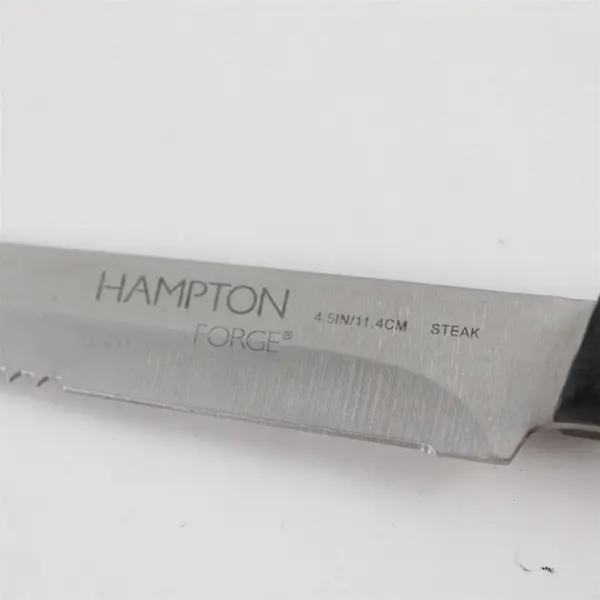 Set of 4 Hampton Forge Steak Knives, Mirage 4.5" Stainless Serrated Steak Knife 