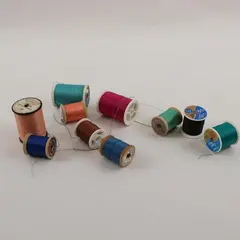 Lot of 10 Assorted Color Sewing Thread Spools