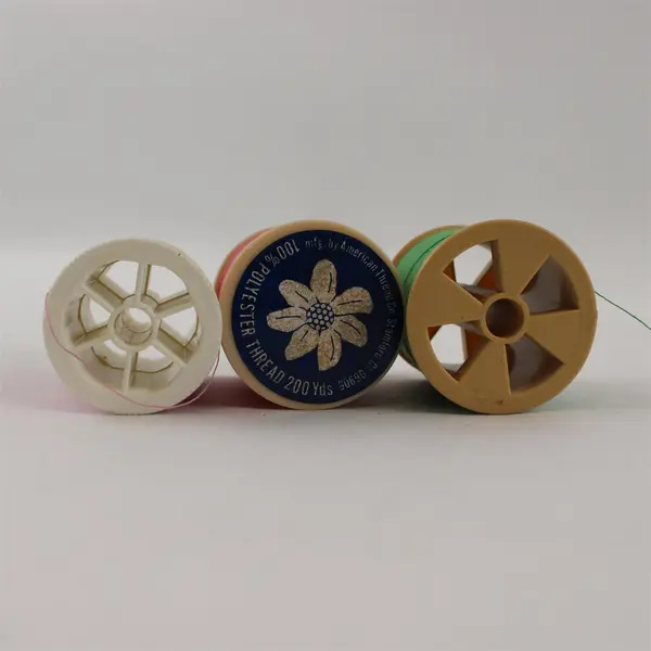 Lot of 7 Sewing Thread Spools Assorted Colors Pre-Owned