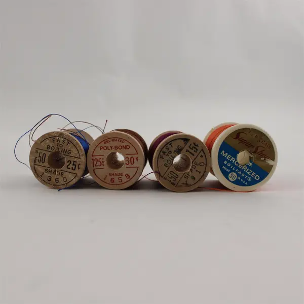 Lot of 7 Sewing Thread Spools Assorted Colors Pre-Owned