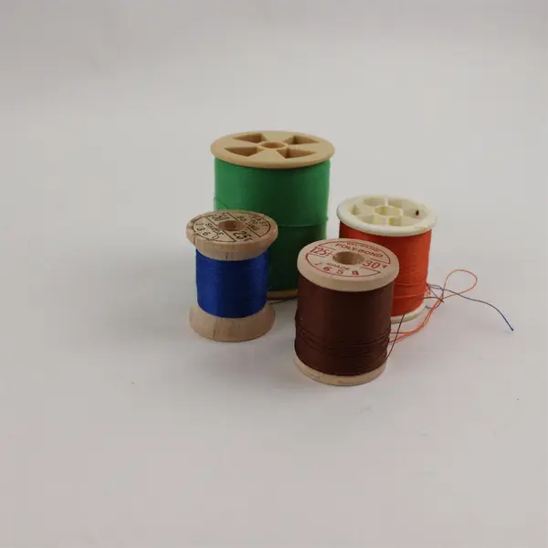 Lot of 7 Sewing Thread Spools Assorted Colors Pre-Owned