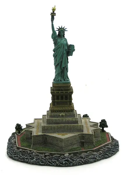 Harbor Lights Statue of Liberty Enlightening the World Resin Sculpture