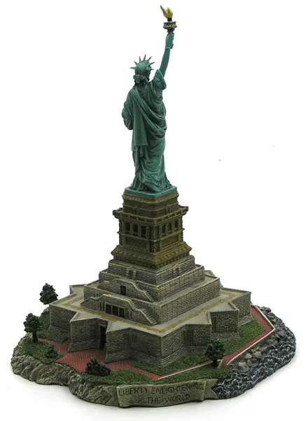 Harbor Lights Statue of Liberty Enlightening the World Resin Sculpture