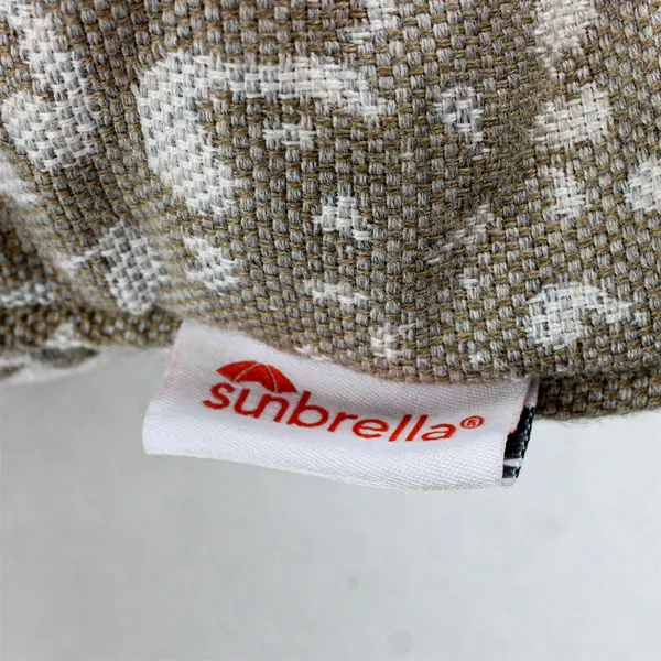 Martha Stewart Sunbrella Beige/Cream Leopard Printed Throw Square Pillow 20"x20"
