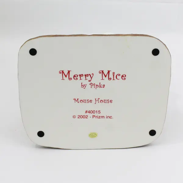 2002 PIPKA Merry Mice "Mouse House" Christmas Decoration Figurine W/Box 40015