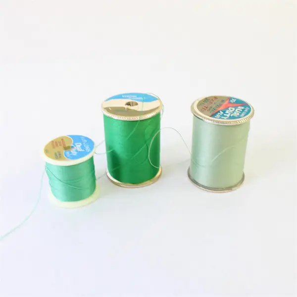 Mixed Brand Lot of 8 Sewing Thread Spools Green Brown Rose Orange Burgundy