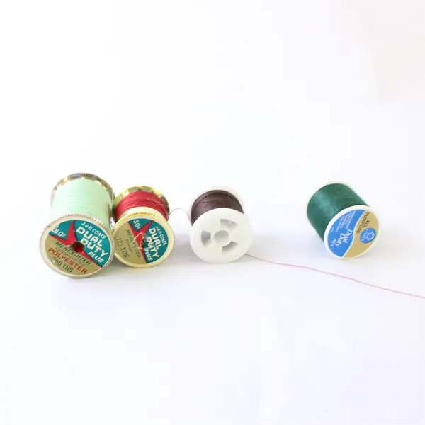 Lot of 9 Sewing Thread Spools Assorted Colors Partial Spools Pre-Owned