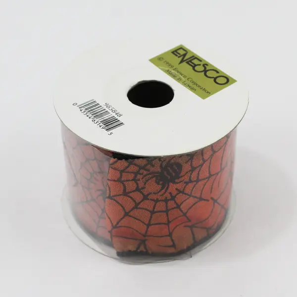 Lot of 3 Vintage Enesco Sheer Ribbon Spools 3"W Halloween Theme 1999, #985848 