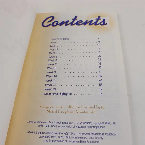 My Quiet Time Daily Devotional Guides Series L 1998 PB Student Discipleship