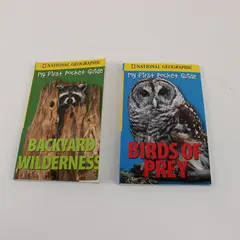 National Geographic Lot of 2 PB Birds of Prey & Backyard Wilderness 2003