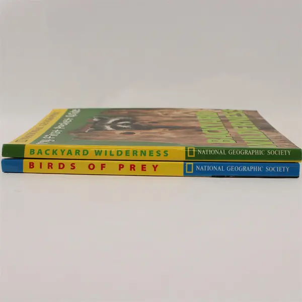 National Geographic Lot of 2 PB Birds of Prey & Backyard Wilderness 2003