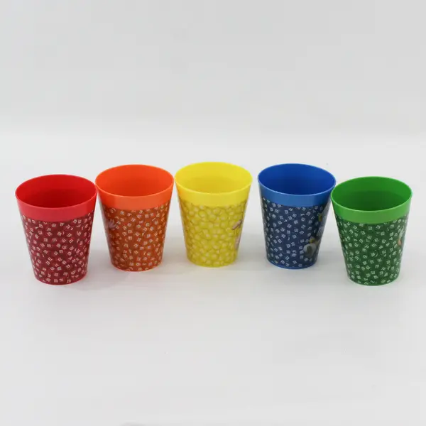 Lot of 5 Plastic M&Ms Kid's Cups, 280 mls., assorted Colors 