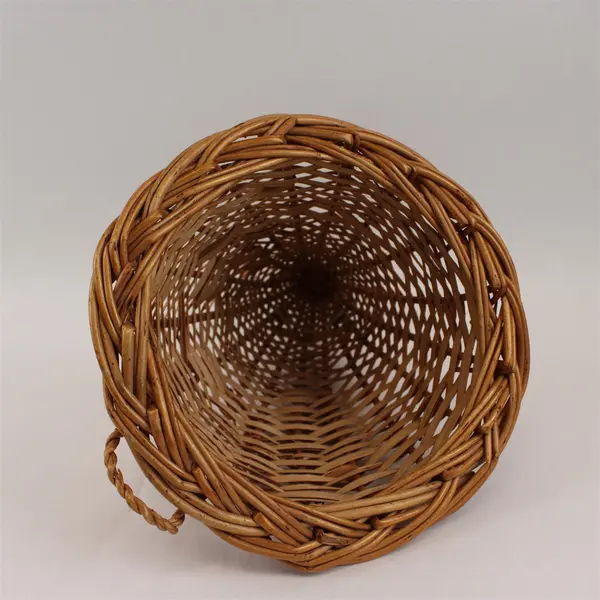Woven Wicker Cornucopia Horn of Plenty Autumn Centerpiece Decor 11"