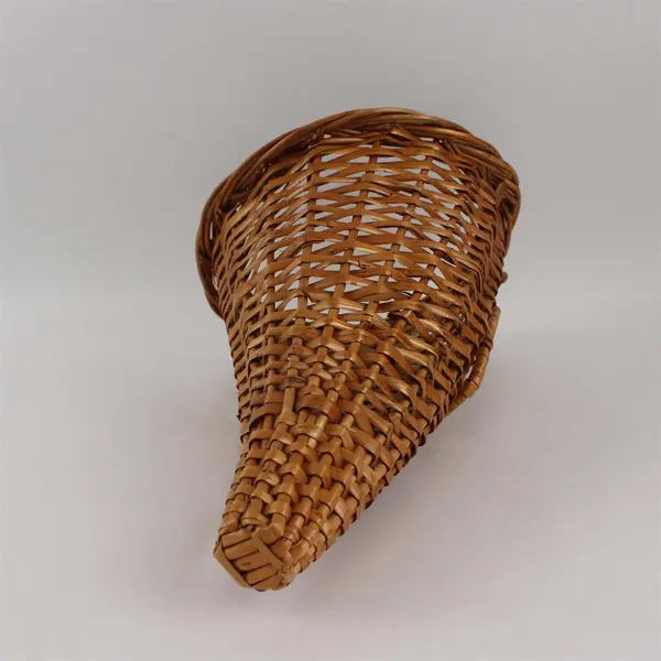 Woven Wicker Cornucopia Horn of Plenty Autumn Centerpiece Decor 11"