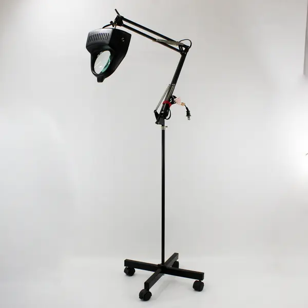 StyleSelections Magnifier Floor Lamp Wheels Black 0328687