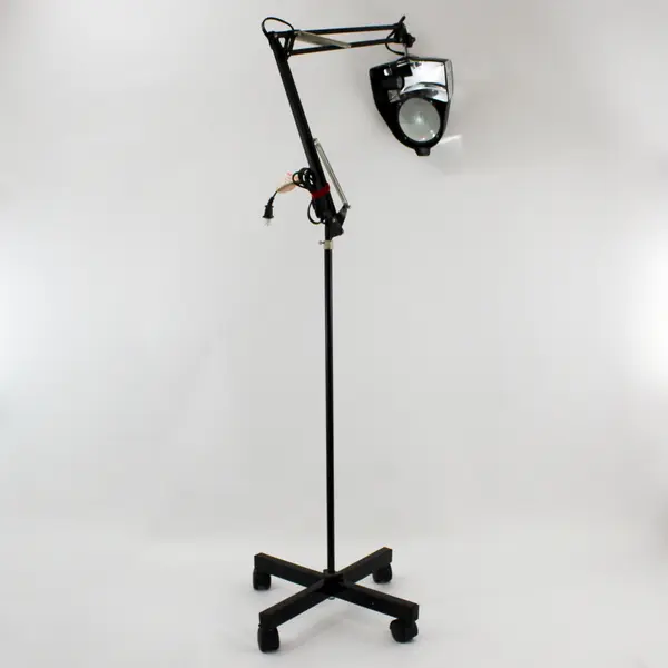 StyleSelections Magnifier Floor Lamp Wheels Black 0328687