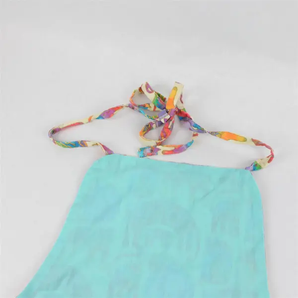 Handmade Multicolor Cat Fabric Bib Apron - Double Sided & Adjustable