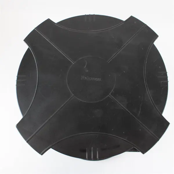 Vtg Fellowes Rotating CD Tower Carousel Black Plastic Holds 112 CDs