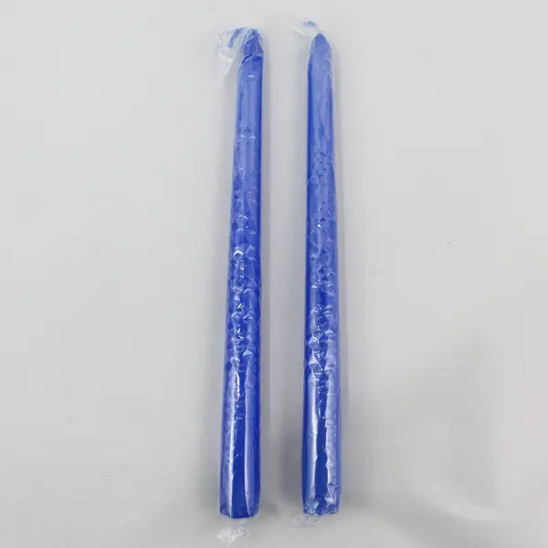 Set of 2 Will & Baumer Blue Advent Candles 10" Wax Taper w/ Box #48023