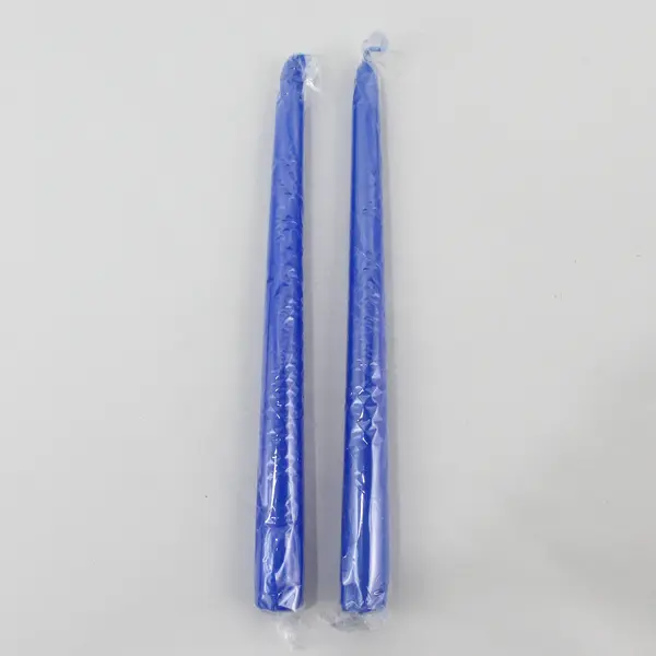 Set of 2 Will & Baumer Blue Advent Candles 10" Wax Taper w/ Box #48023