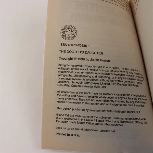 The Doctor's Daughter by Judith Bowen A Harlequin Superromance 1999 PB Good