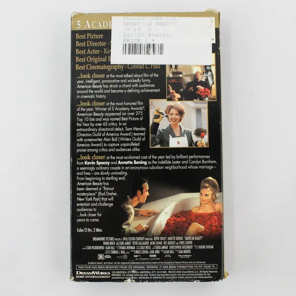 American Beauty VHS Movie, 1999 #85304