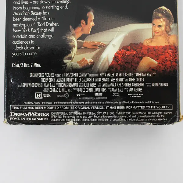 American Beauty VHS Movie, 1999 #85304