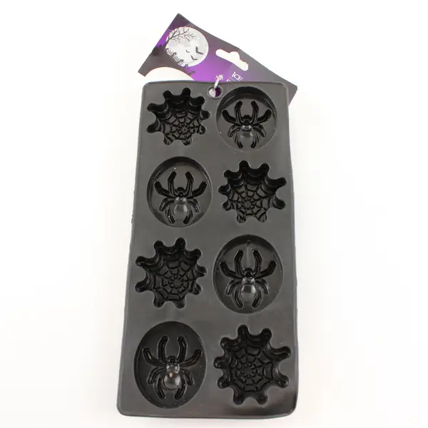 Lot of 2 Spooky Halloween Spider and Web Ice Cube Trays NWT