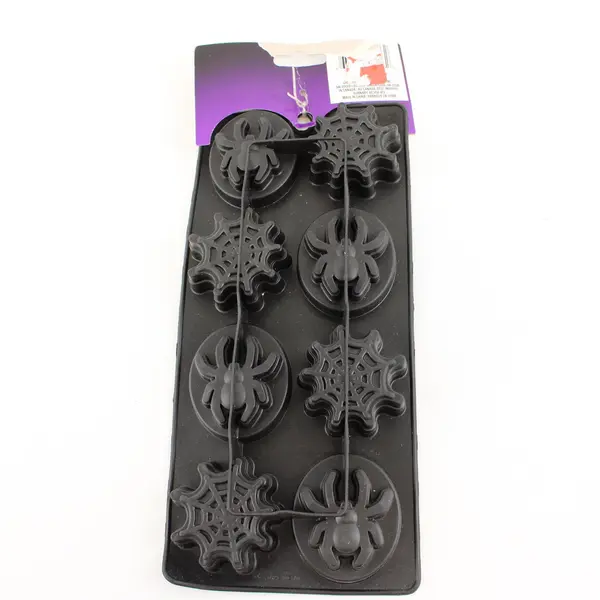 Lot of 2 Spooky Halloween Spider and Web Ice Cube Trays NWT
