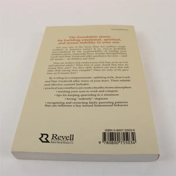 Mothers & Sons Raising Boys to Be Men Jean Lush Pamela Vredevelt 1997 Paperback