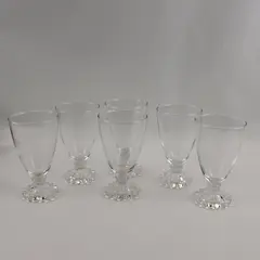 Lot Of 5 Anchor Hocking Berwick-Boopie-Clear Pattern Water Goblet 5.5" Tall