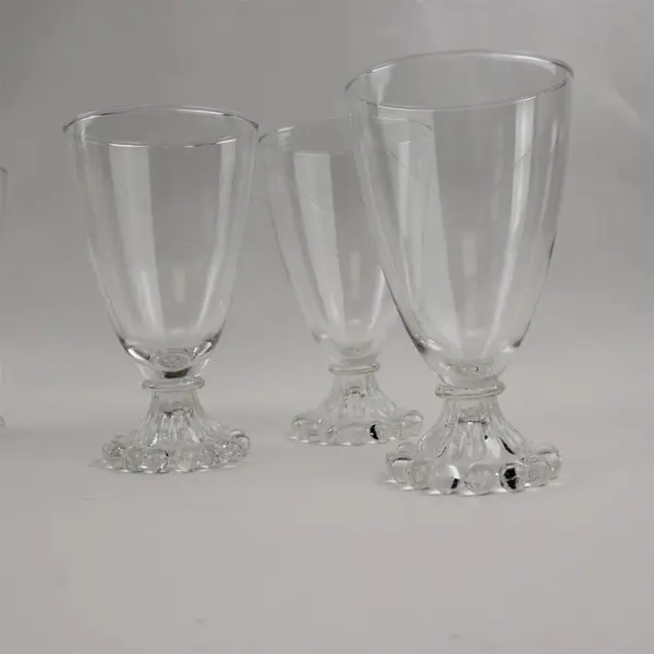 Lot Of 5 Anchor Hocking Berwick-Boopie-Clear Pattern Water Goblet 5.5" Tall