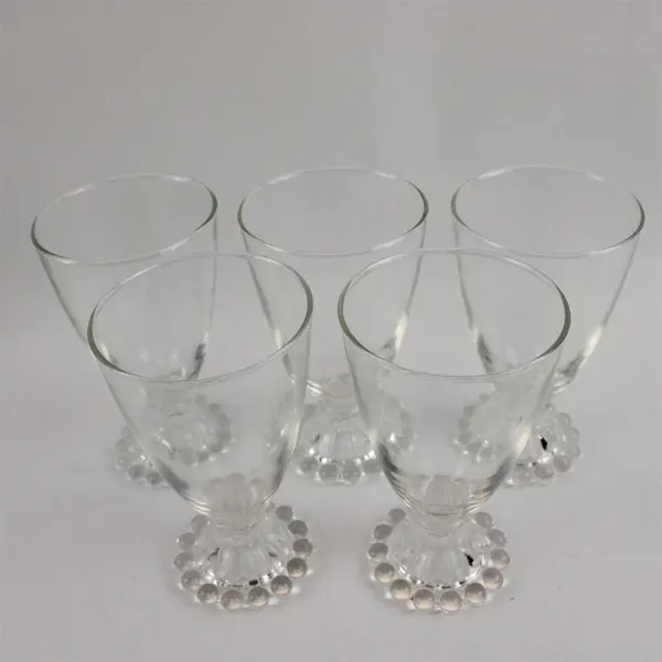 Lot Of 6 Anchor Hocking Berwick-Boopie-Clear Pattern Water Goblet 5.5" Tall