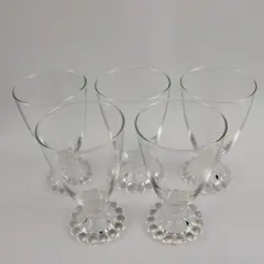 Lot Of 6 Anchor Hocking Berwick-Boopie-Clear Pattern Water Goblet 5.5" Tall