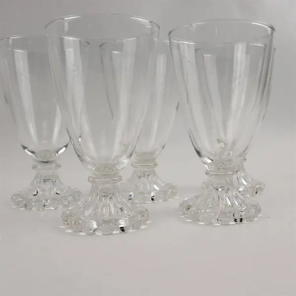 Lot Of 6 Anchor Hocking Berwick-Boopie-Clear Pattern Water Goblet 5.5" Tall