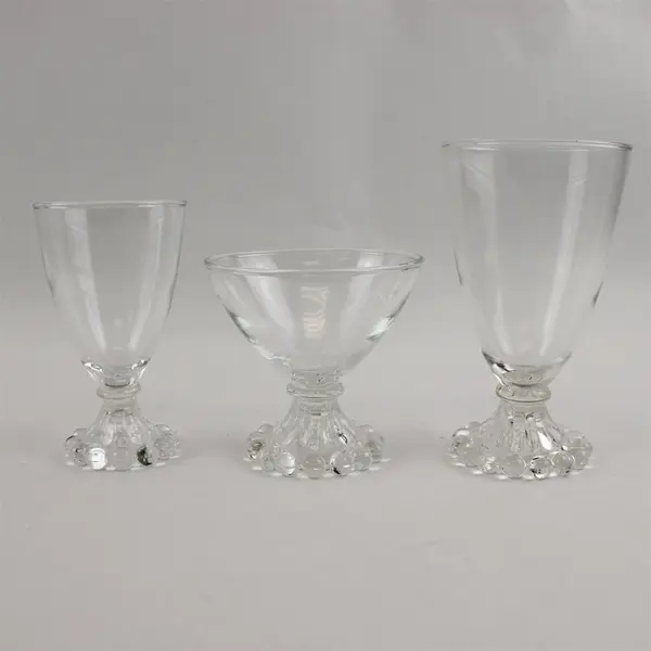 Lot Of 3 Anchor Hocking Berwick-Boopie Juice Glass & Water Goblet & Tall Sherbet