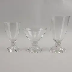 Lot Of 3 Anchor Hocking Berwick-Boopie Juice Glass & Water Goblet & Tall Sherbet