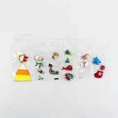 Mixed Holiday Cross Stitch Craft Embellishment Charms Decorative Lot
