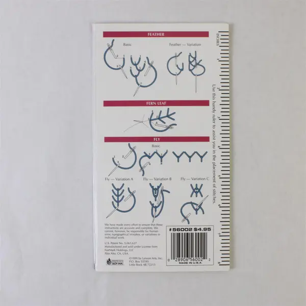 Leisure Arts Crazy Quilt Stitches Pocket Guide Softcover 1999 #56002