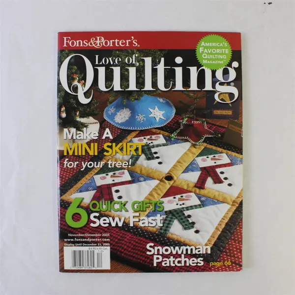 Fons & Porter's Love of Quilting Magazine Nov/Dec 2005 Patterns Techniques 