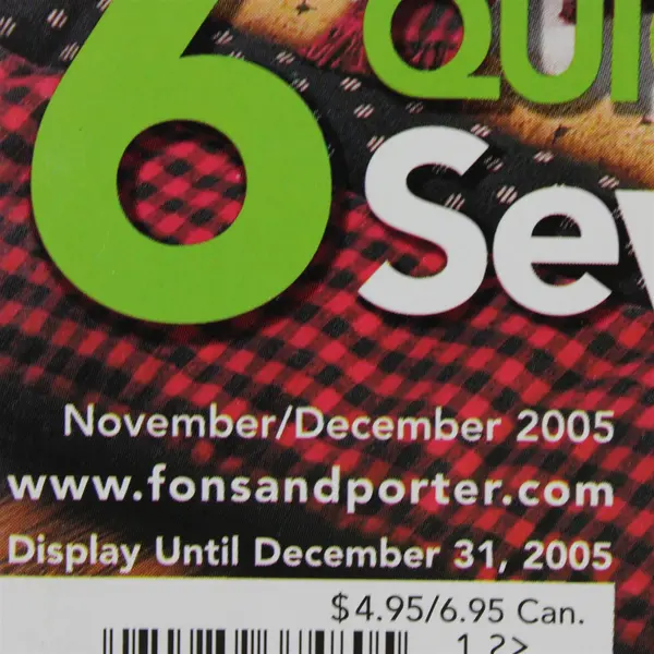 Fons & Porter's Love of Quilting Magazine Nov/Dec 2005 Patterns Techniques 