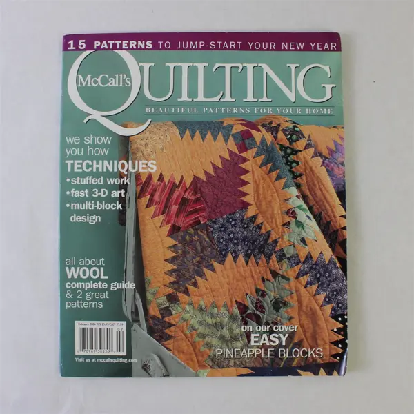 McCall's Quilting Magazine Feb. 2006, Beautiful Patterns for your Home 