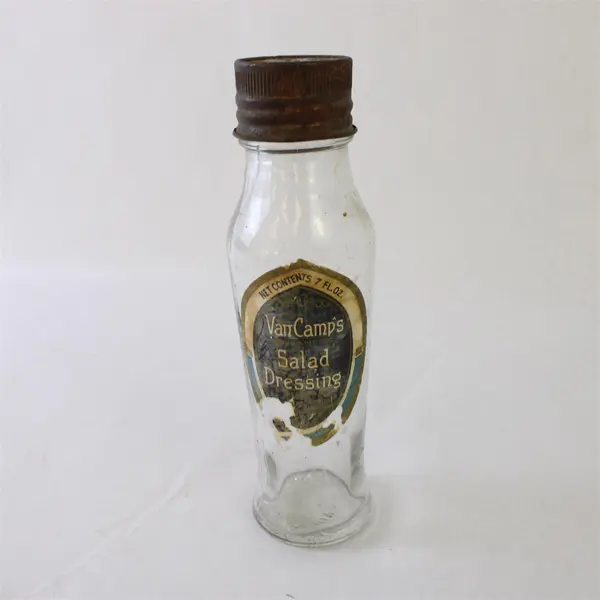 Vintage Van Camp's Packing Co Glass Salad Dressing Bottle 7 fl oz