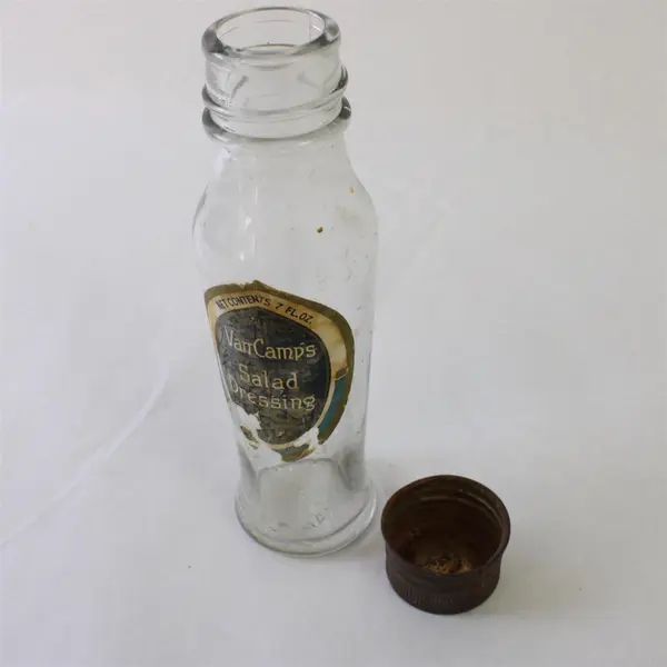 Vintage Van Camp's Packing Co Glass Salad Dressing Bottle 7 fl oz