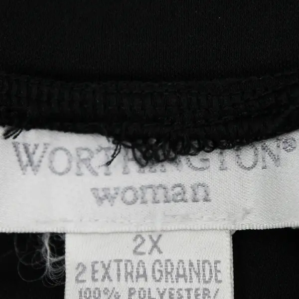 Worthington Solid Black Maxi Skirt Women's Size 2X