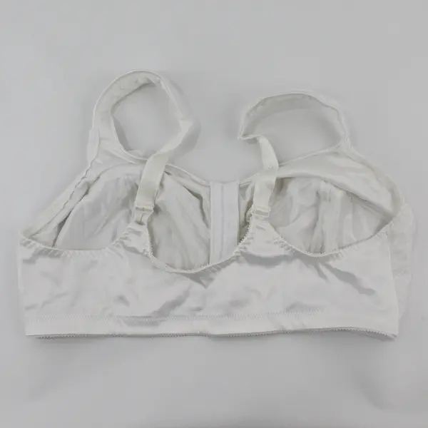 Just My Size White 42DD Unlined Wireless Bra Scroll Leaf Design