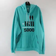 Bella + Canvas Poly Cotton Teal Graphic Fleece Hoodie Sweatshirt Adult 3XL