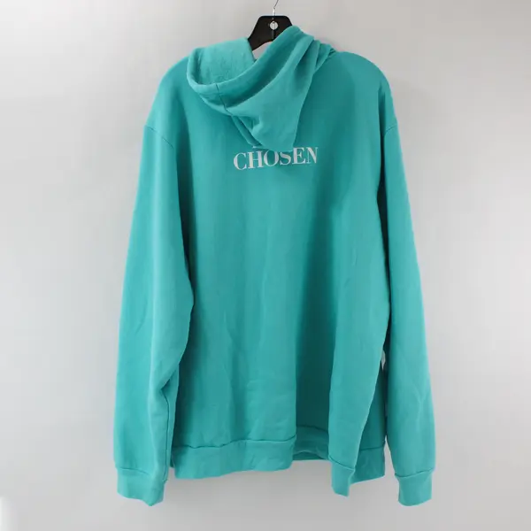 Bella + Canvas Poly Cotton Teal Graphic Fleece Hoodie Sweatshirt Adult 3XL