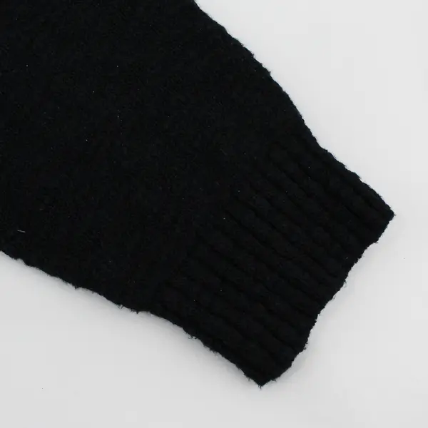 Belle Kim Gravel Top Women's Size 2X Long Sleeve Black Pullover Sweater